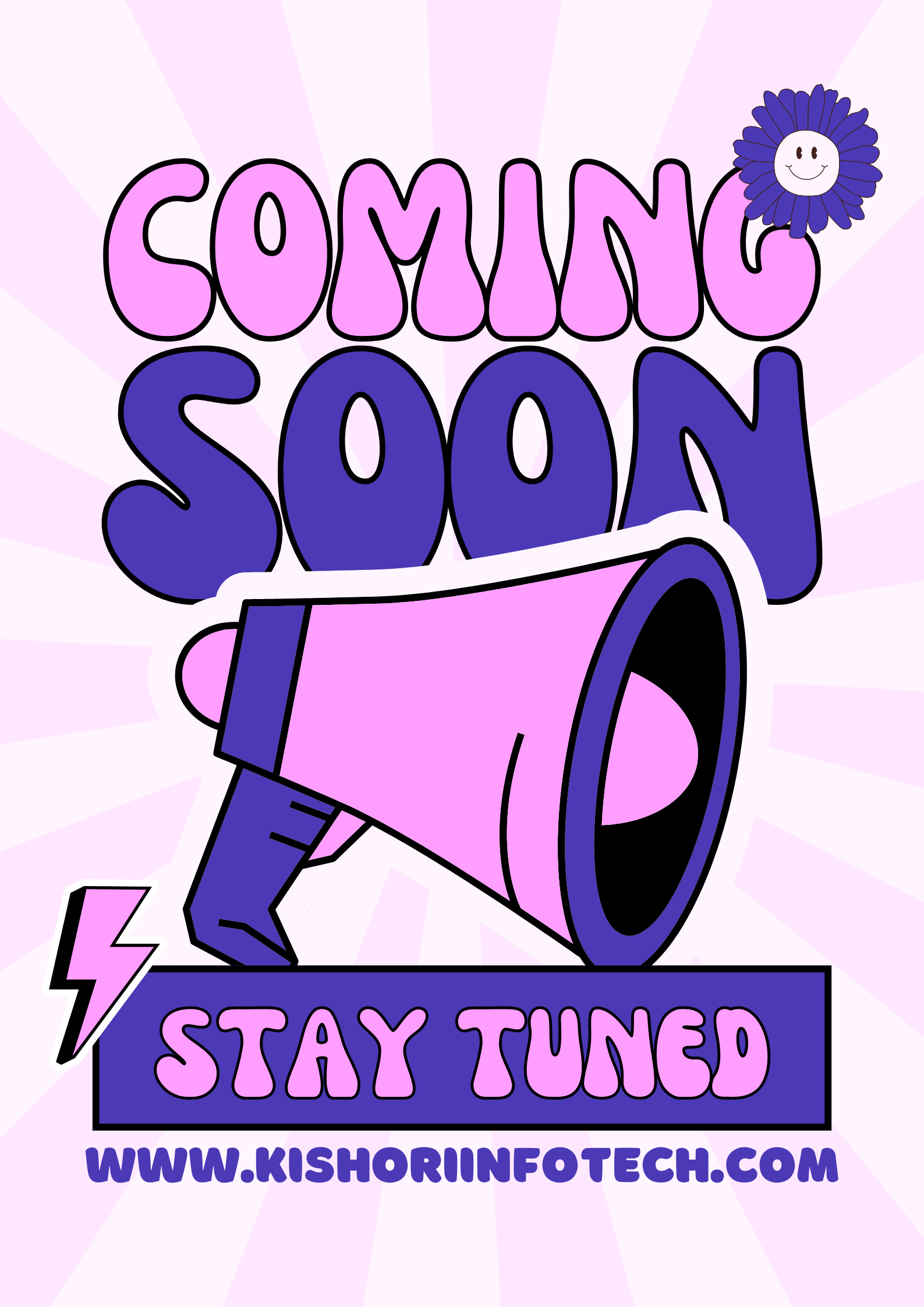 Purple and Pink Retro Coming Soon Poster Coming Soon
